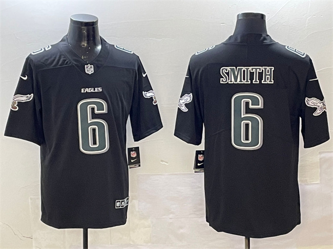 Men's Black Philadelphia Eagles #6 DeVonta Smith Fashion New Vapor Untouchable Limited Stitched Football Jersey